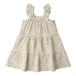 Makemake Organics Makemake Organics Ruffle Tiered Dress For Babies With Cascading Ruffles And Floaty Silhouette