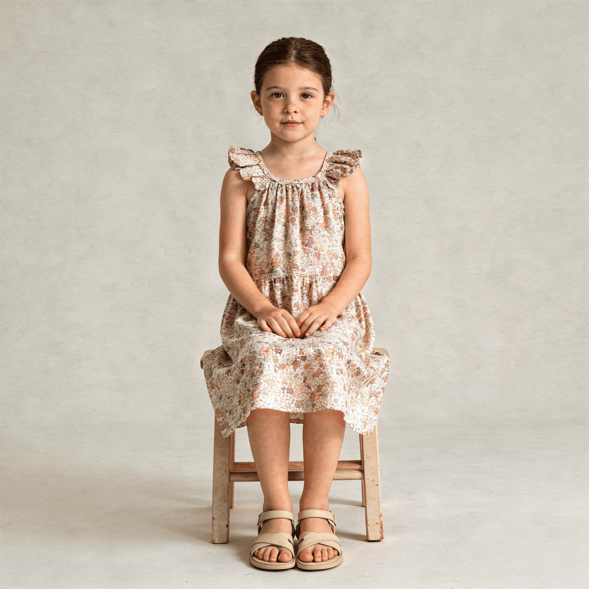 Organic Ruffle Tiered Dress - Pastel Bloom - Fashion, Day Dress, One-piece garment, Dress, Baby & Toddler Clothing | Everetts Place