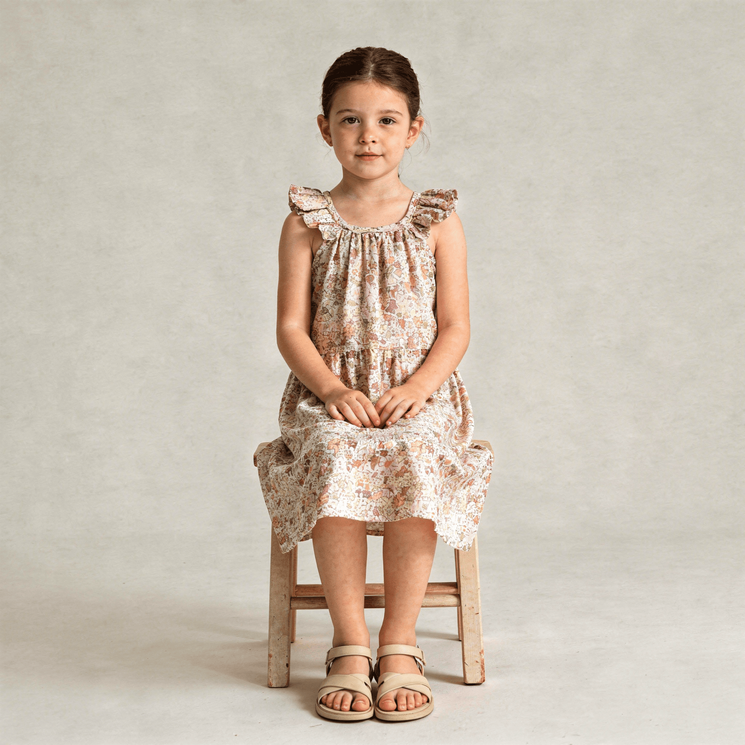 Organic Ruffle Tiered Dress - Pastel Bloom - Fashion, Day Dress, One-piece garment, Dress, Baby & Toddler Clothing | Everetts Place
