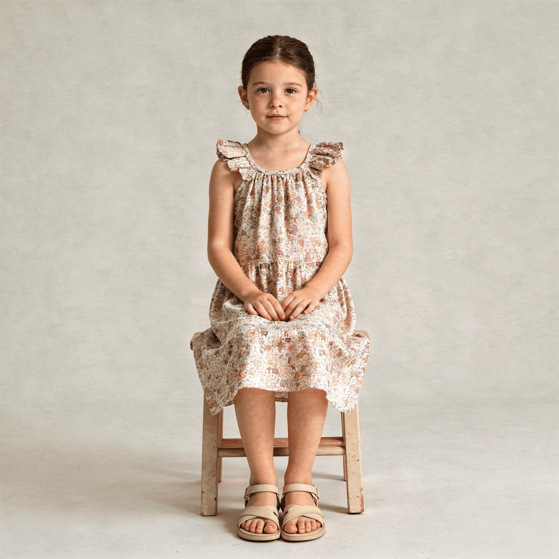 Organic Ruffle Tiered Dress - Pastel Bloom - Fashion, Day Dress, One-piece garment, Dress, Baby & Toddler Clothing | Everetts Place