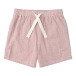Makemake Organics Makemake Organics Shirt And Shorts Set For Babies Lightweight Coral Stripes Summer Outfit