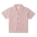 Makemake Organics Makemake Organics Shirt And Shorts Set For Babies Lightweight Coral Stripes Summer Outfit