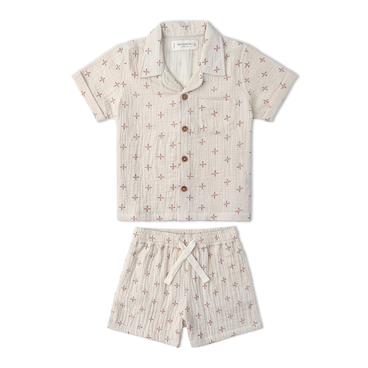 Makemake Organics Makemake Organics Shirt And Shorts Set Lightweight Toddler