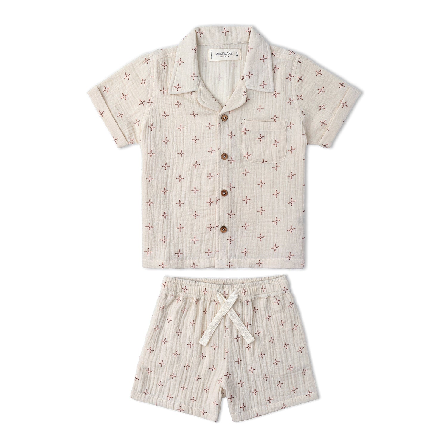 Makemake Organics Makemake Organics Shirt And Shorts Set Lightweight Toddler