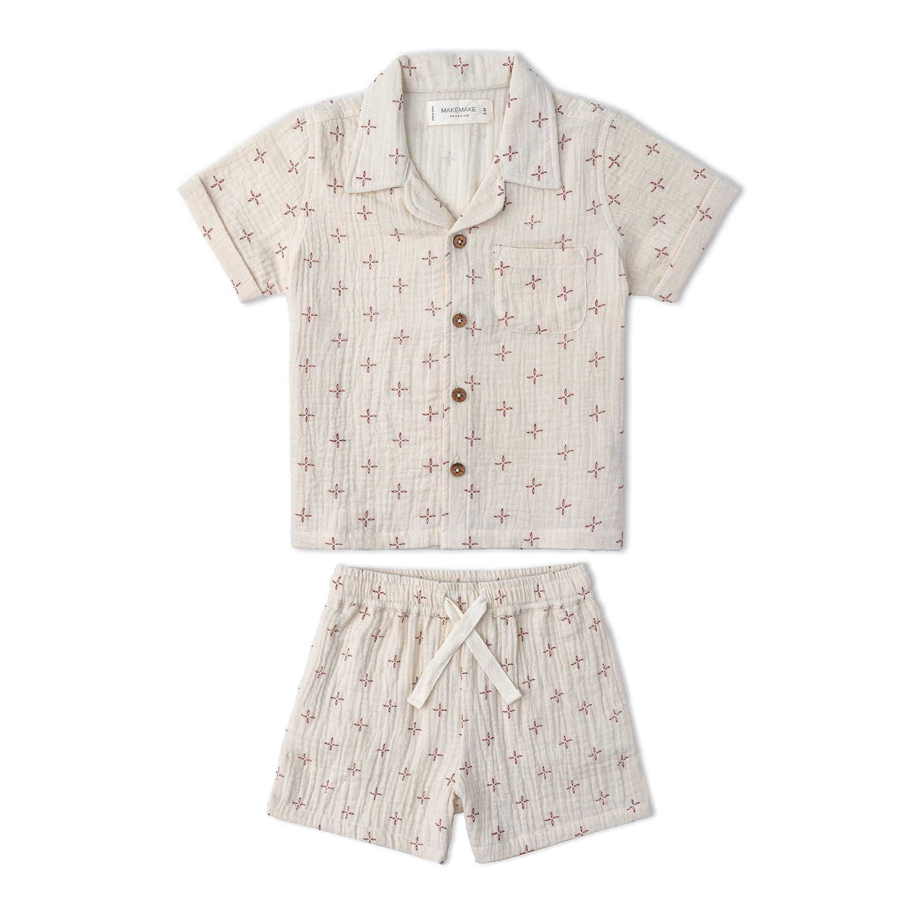 Makemake Organics Makemake Organics Shirt And Shorts Set Lightweight Toddler