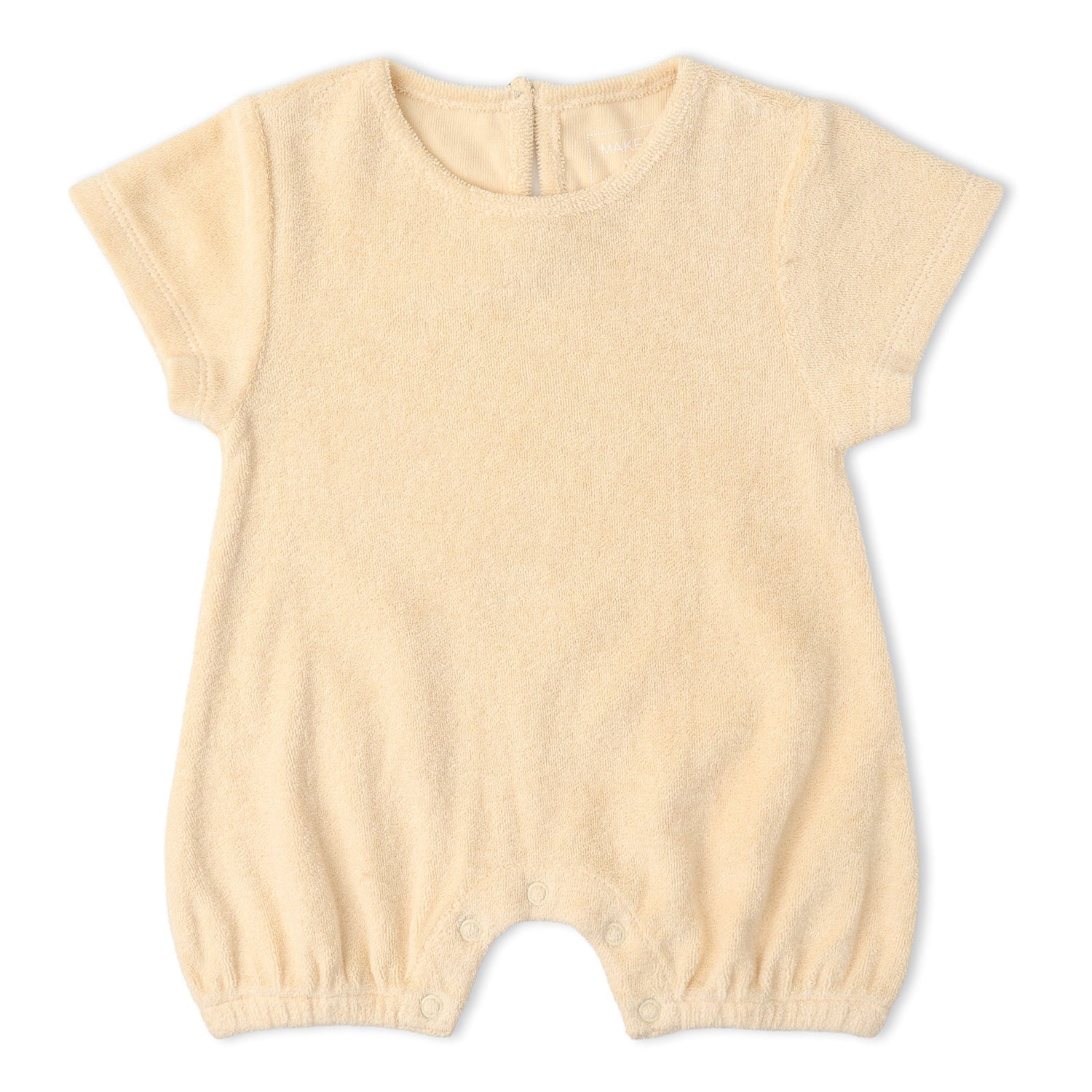 Makemake Organics Makemake Organics Short Romper Butter Yellow Organic Cotton