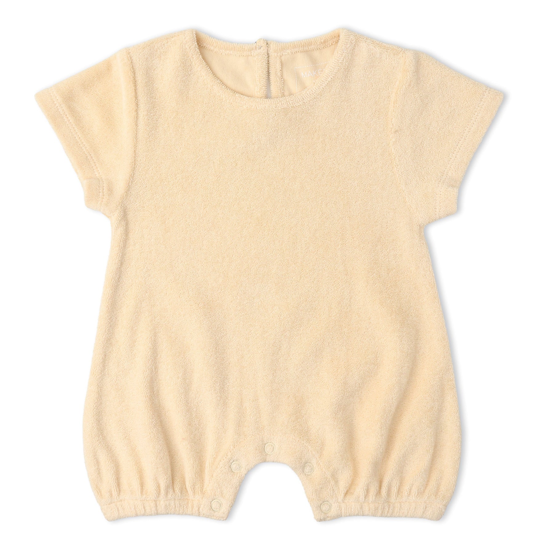 Makemake Organics Makemake Organics Short Romper Butter Yellow Organic Cotton