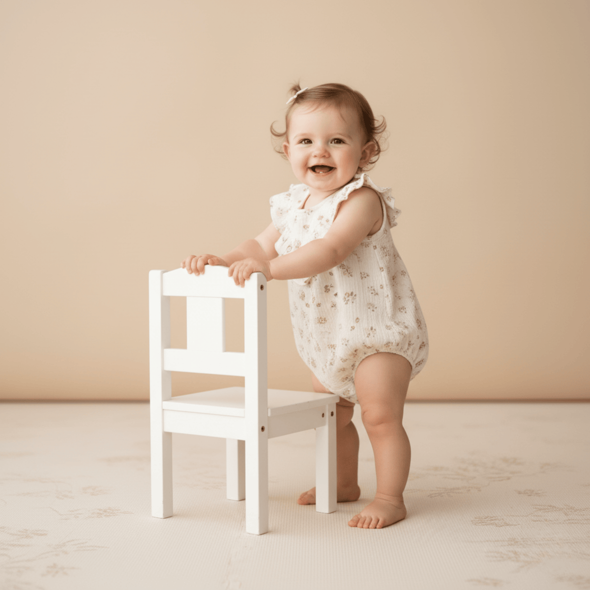Makemake Organics Makemake Organics Sleeveless Bubble Romper With Ruffles For Babies Breathable Fabric One Piece