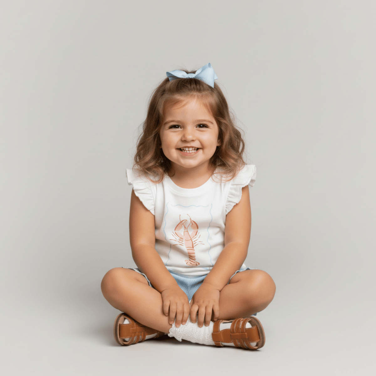 Makemake Organics Makemake Organics Sleeveless Flutter Top And Shorts Set For Baby Organic Cotton Summer Outfit