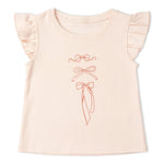 Makemake Organics Makemake Organics Sleeveless Flutter Top And Shorts Set Organic Cotton For Toddlers Bow Print