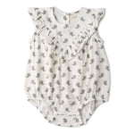 Makemake Organics Makemake Organics Sleeveless Ruffle Bubble Romper With Snap Closures For Babies Soft Breathable Fabric