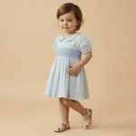 Makemake Organics Makemake Organics Smocked Collar Baby Dress