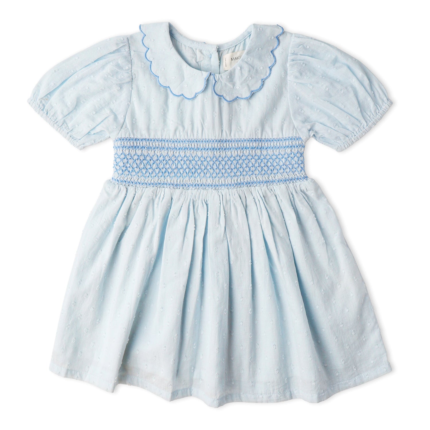 Makemake Organics Makemake Organics Smocked Collar Baby Dress