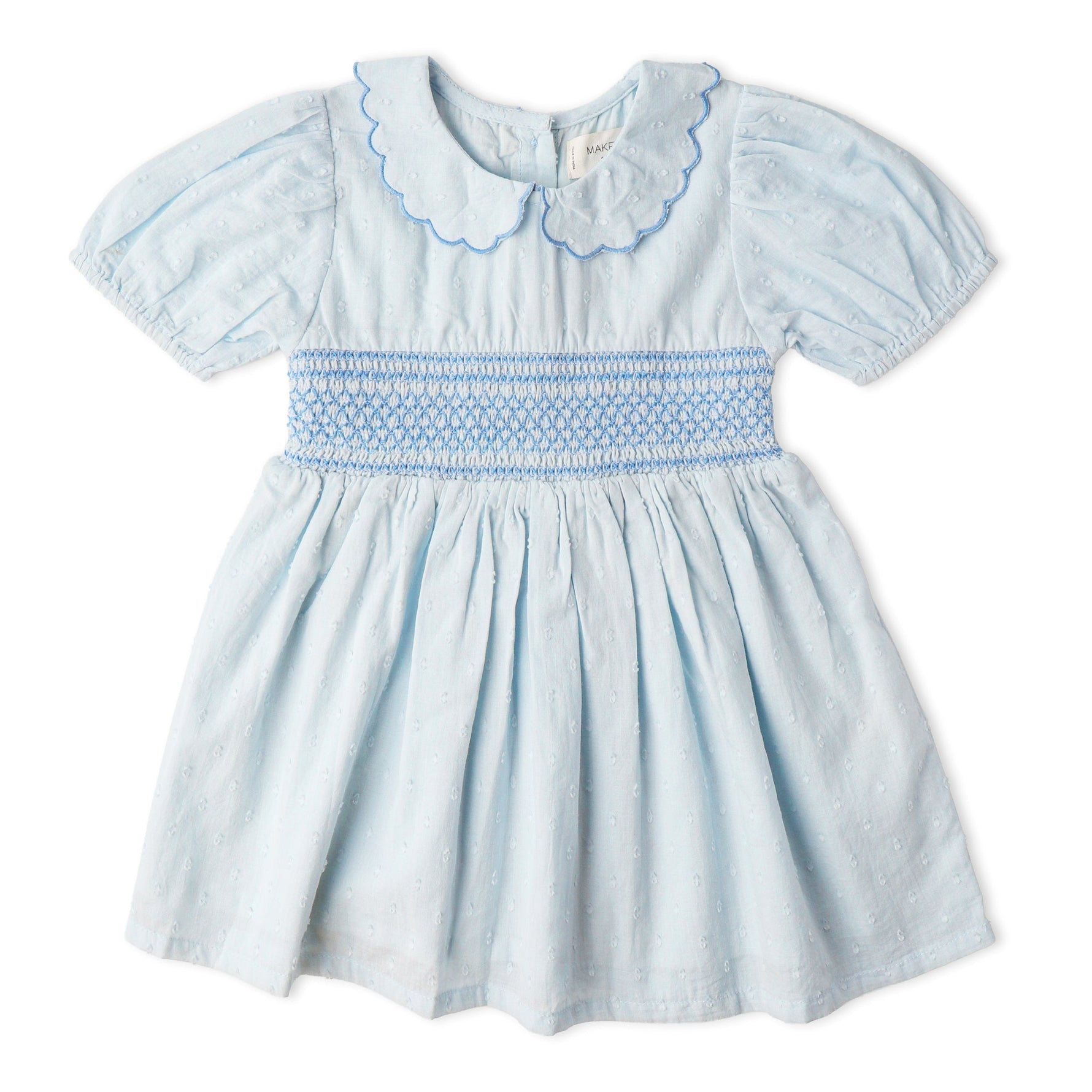 Makemake Organics Makemake Organics Smocked Collar Baby Dress