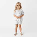 Organic Smocked Top & Shorts Set - Blue Vines - White, Fashion, Dress, Baby & Toddler Clothing, Child | Everetts Place