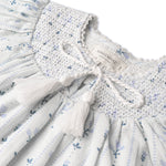 Makemake Organics Makemake Organics Smocked Top And Shorts Set Organic Cotton Dobby Weave For Toddlers