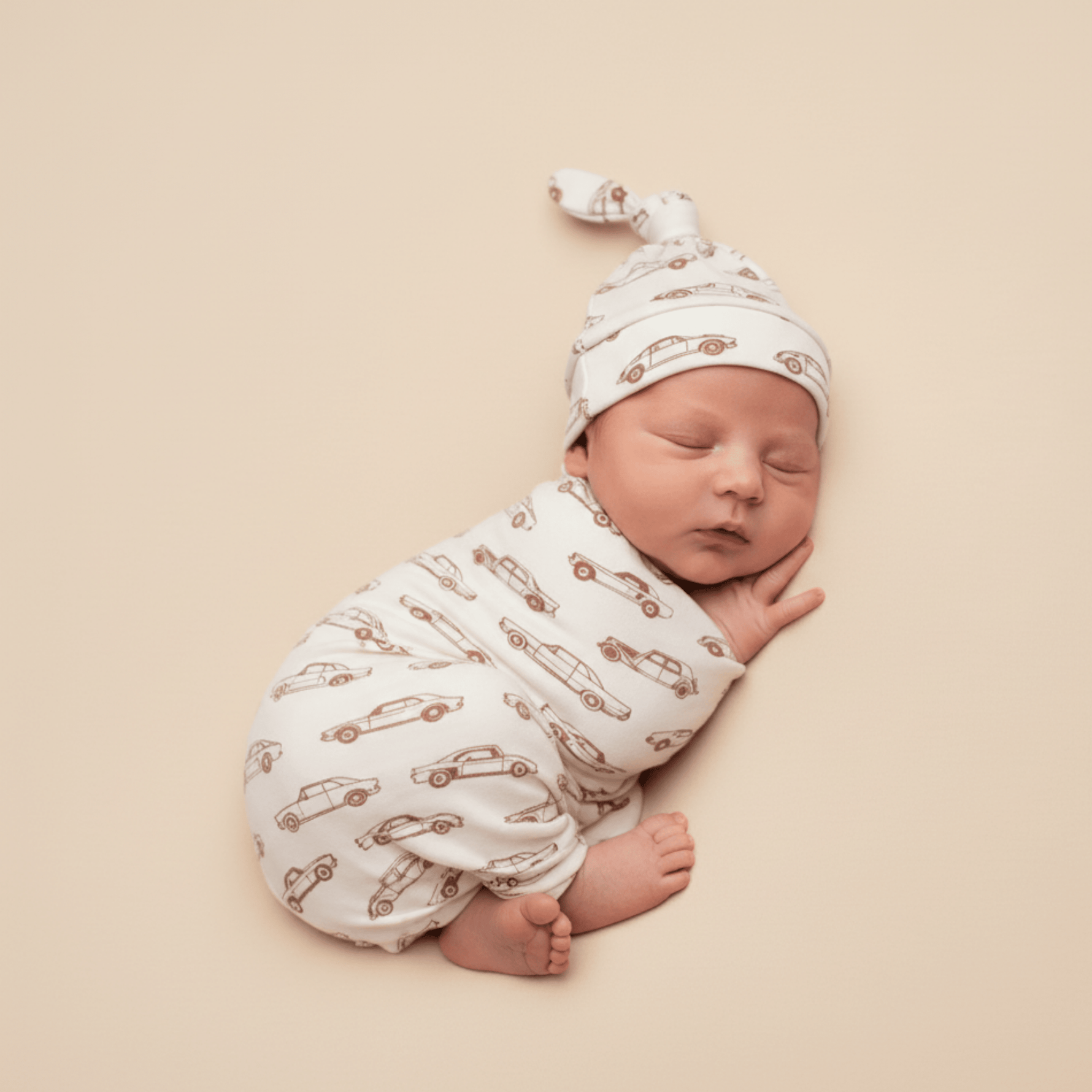 Makemake Organics Makemake Organics Swaddle Blanket Set Organic Cotton Interlock For Babies With Car Illustrations