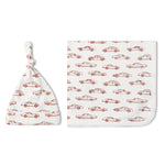 Makemake Organics Makemake Organics Swaddle Blanket Set Organic Cotton Interlock For Babies With Car Illustrations
