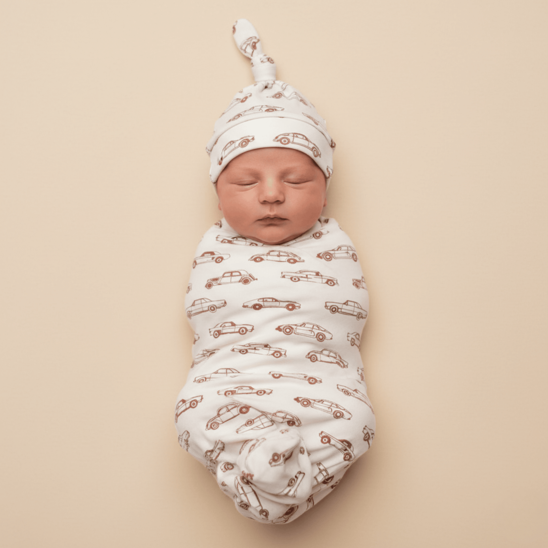 Organic Swaddle Blanket & Hat Set - Cars - Baby & Toddler Clothing, Child, Infant, Beanie, Toddler | Everetts Place