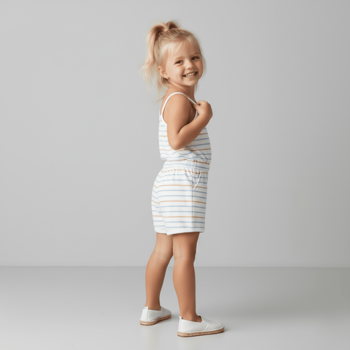Makemake Organics Makemake Organics Tank Romper With Soft Terry Fabric For Babies And Toddlers One Piece