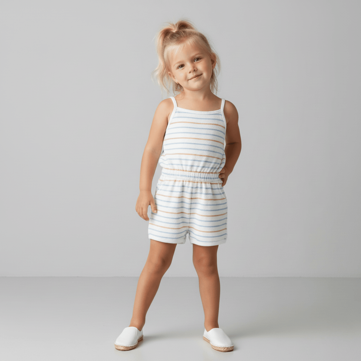 Makemake Organics Makemake Organics Tank Romper With Soft Terry Fabric For Babies And Toddlers One Piece