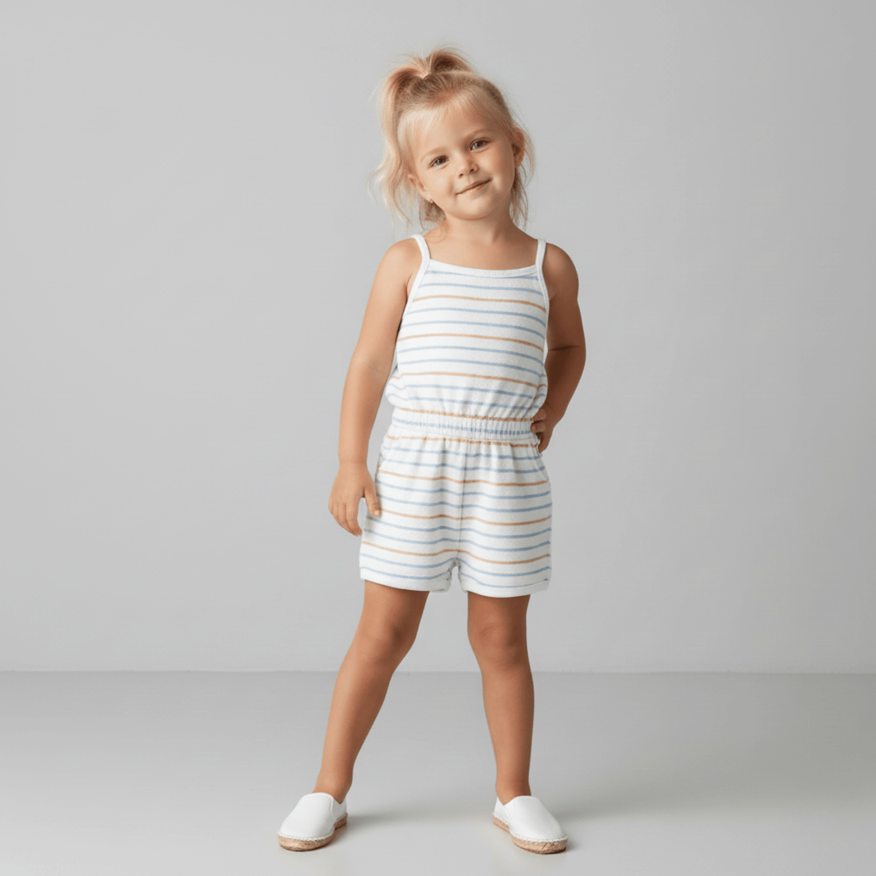Makemake Organics Makemake Organics Tank Romper With Soft Terry Fabric For Babies And Toddlers One Piece