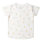 Makemake Organics Makemake Organics Tee And Shorts Set Ice Cream Print For Babies And Toddlers Soft Breathable Interlock Fabric