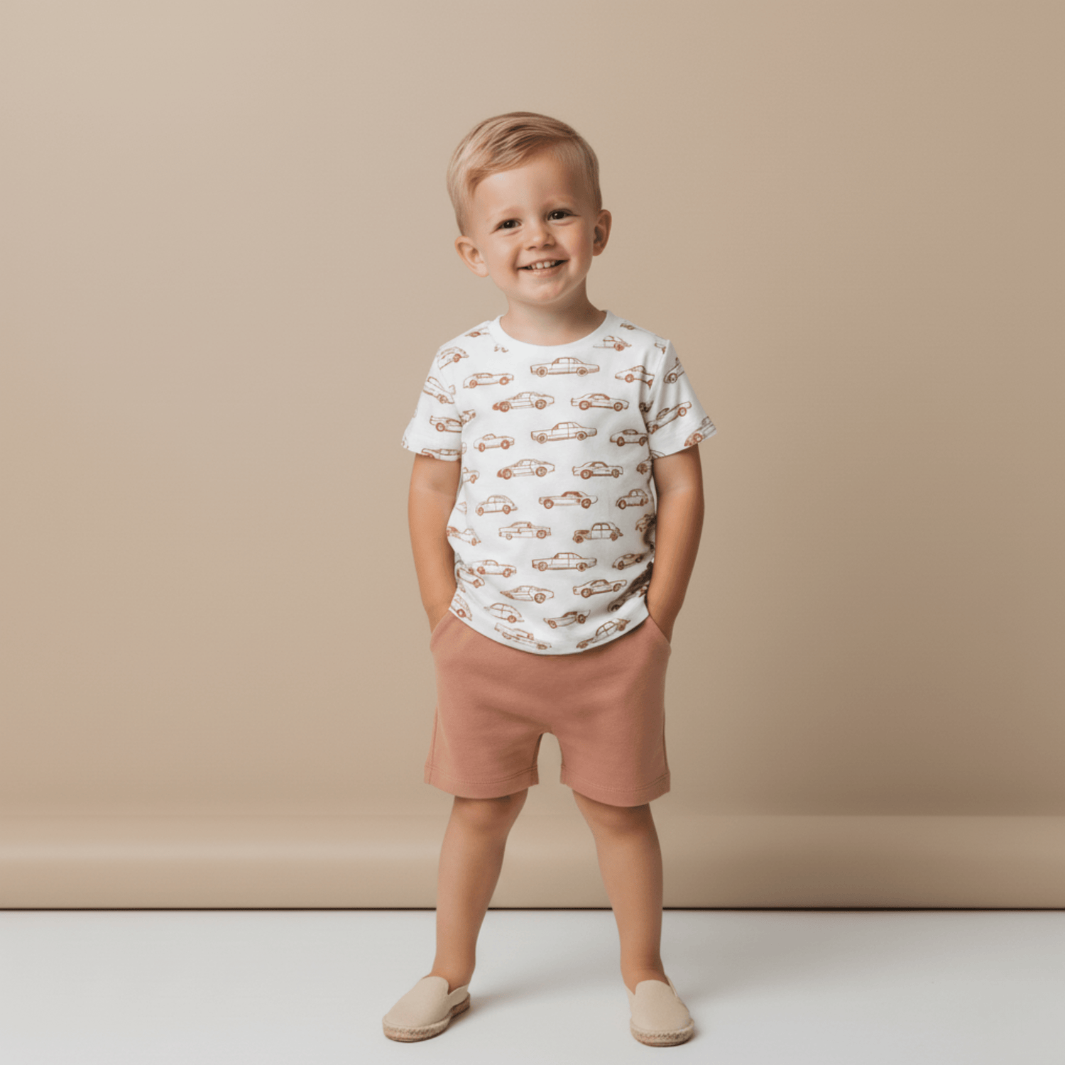Organic Tee & Shorts Set - Cars - Sleeve, Neck, Baby & Toddler Clothing, Shorts, Fashion | Everetts Place