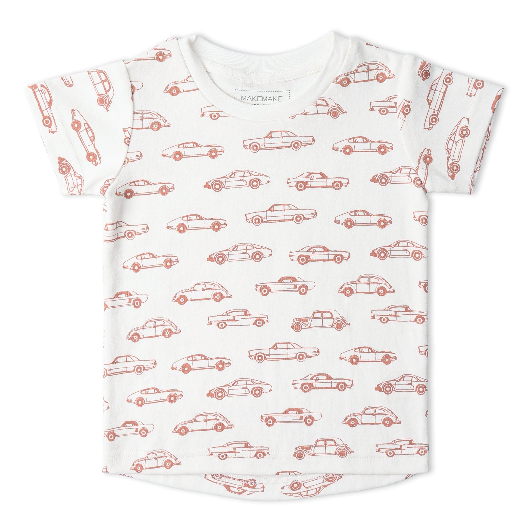 Makemake Organics Makemake Organics Tee And Shorts Set With Cars Print For Babies And Toddlers Organic Cotton