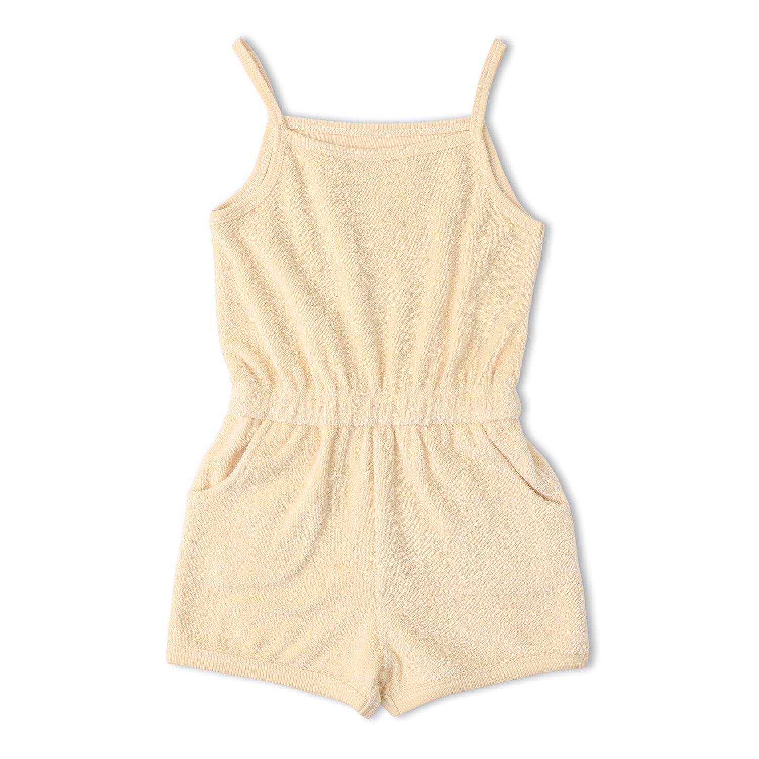 Makemake Organics Makemake Organics Terry Tank Romper Pull On Breathable Babywear Summer Beach Play One Piece