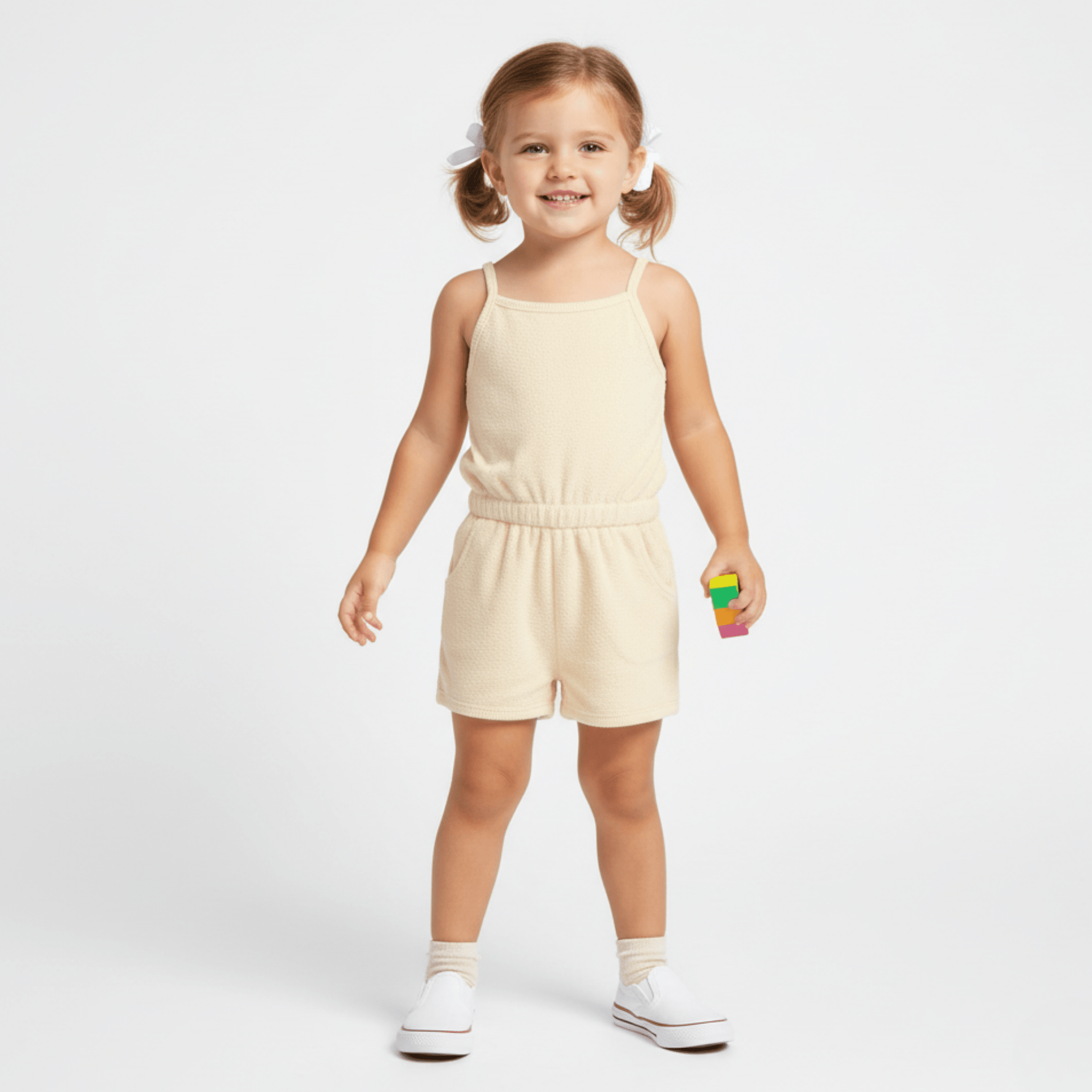 Organic Tank Romper - Butter Yellow - Baby & Toddler Clothing, Child, One-piece garment, Pink, Waist | Everetts Place