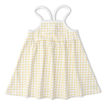Makemake Organics Makemake Organics Tie Back Strap Dress For Baby Girls With Adjustable Straps Soft Breathable Fabric
