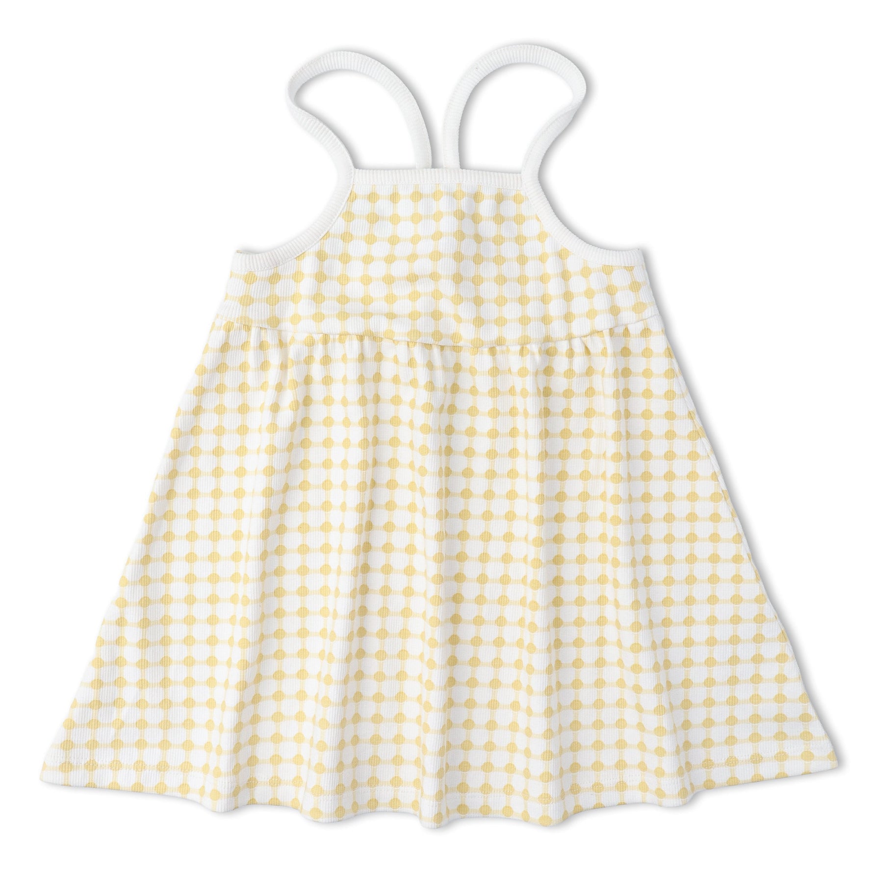 Makemake Organics Makemake Organics Tie Back Strap Dress For Baby Girls With Adjustable Straps Soft Breathable Fabric