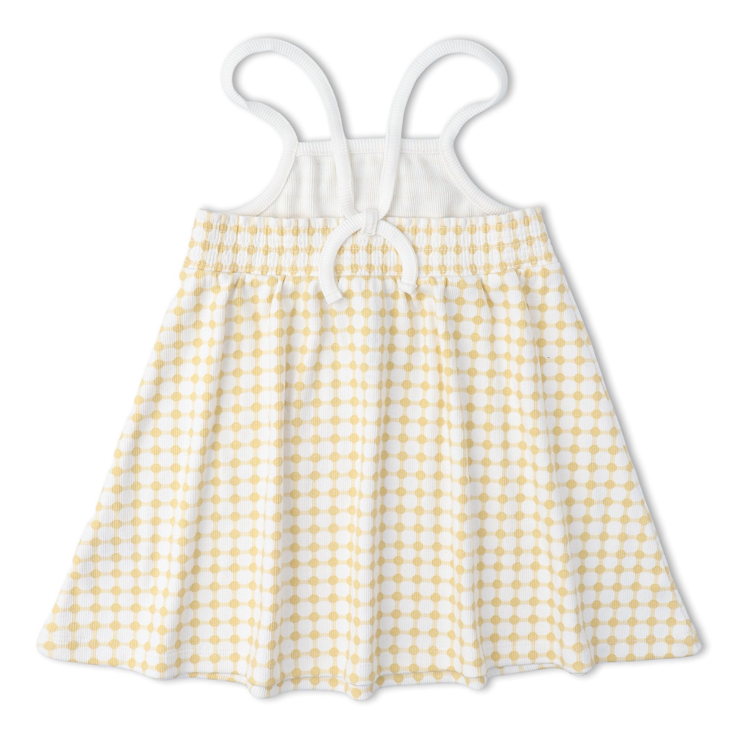 Makemake Organics Makemake Organics Tie Back Strap Dress For Baby Girls With Adjustable Straps Soft Breathable Fabric
