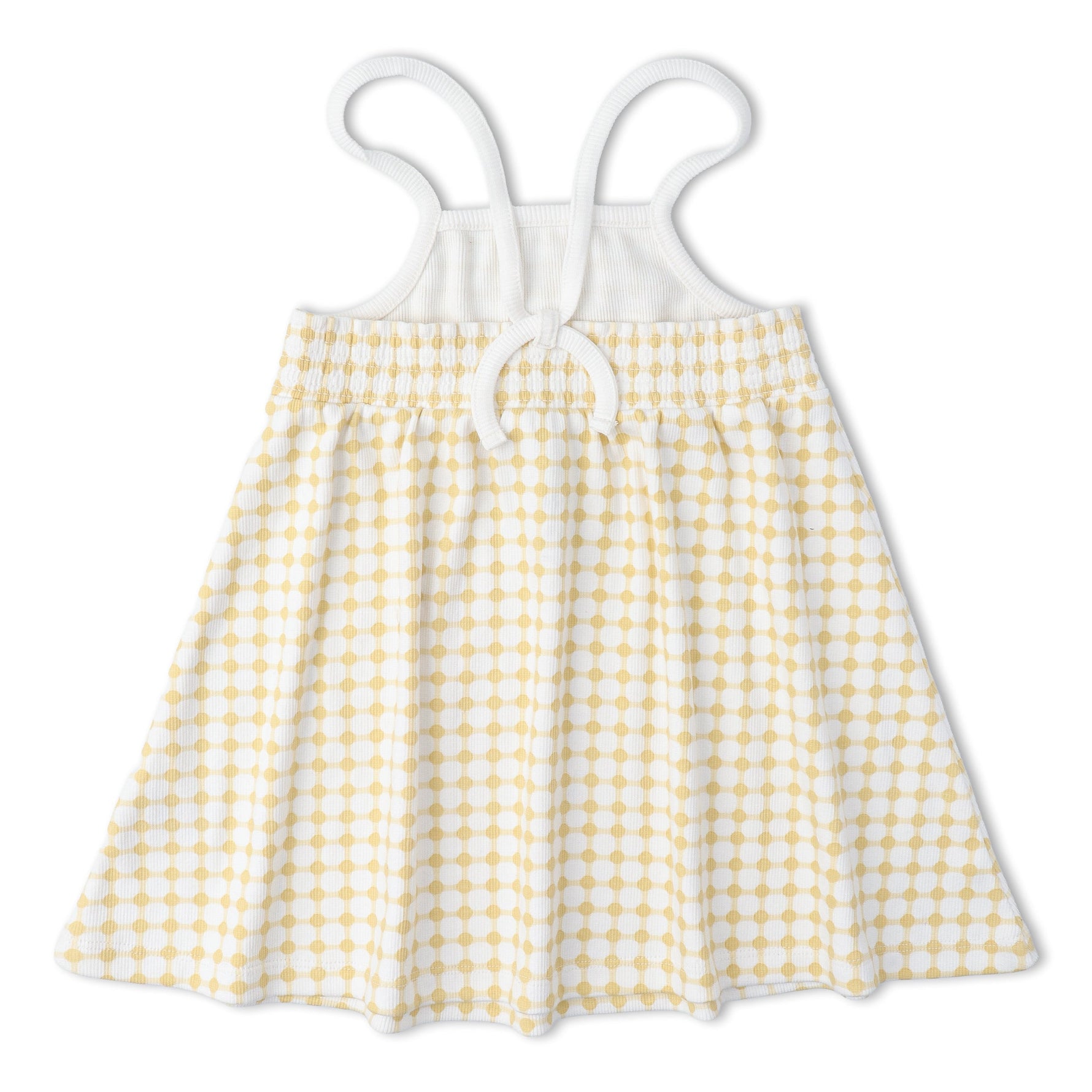 Makemake Organics Makemake Organics Tie Back Strap Dress For Baby Girls With Adjustable Straps Soft Breathable Fabric