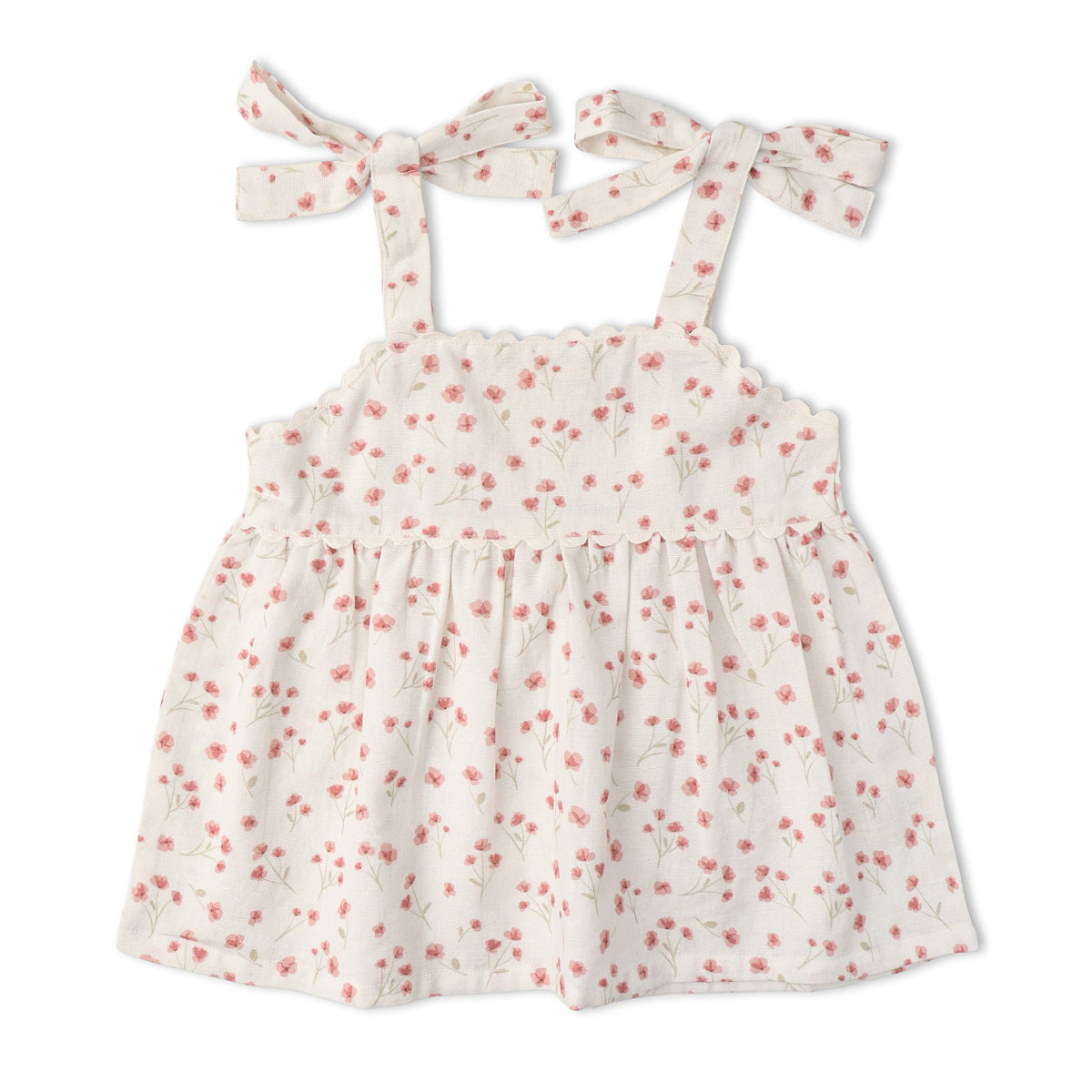 Makemake Organics Makemake Organics Tie Up Top And Shorts Set For Toddlers With Adjustable Tie For Everyday Play
