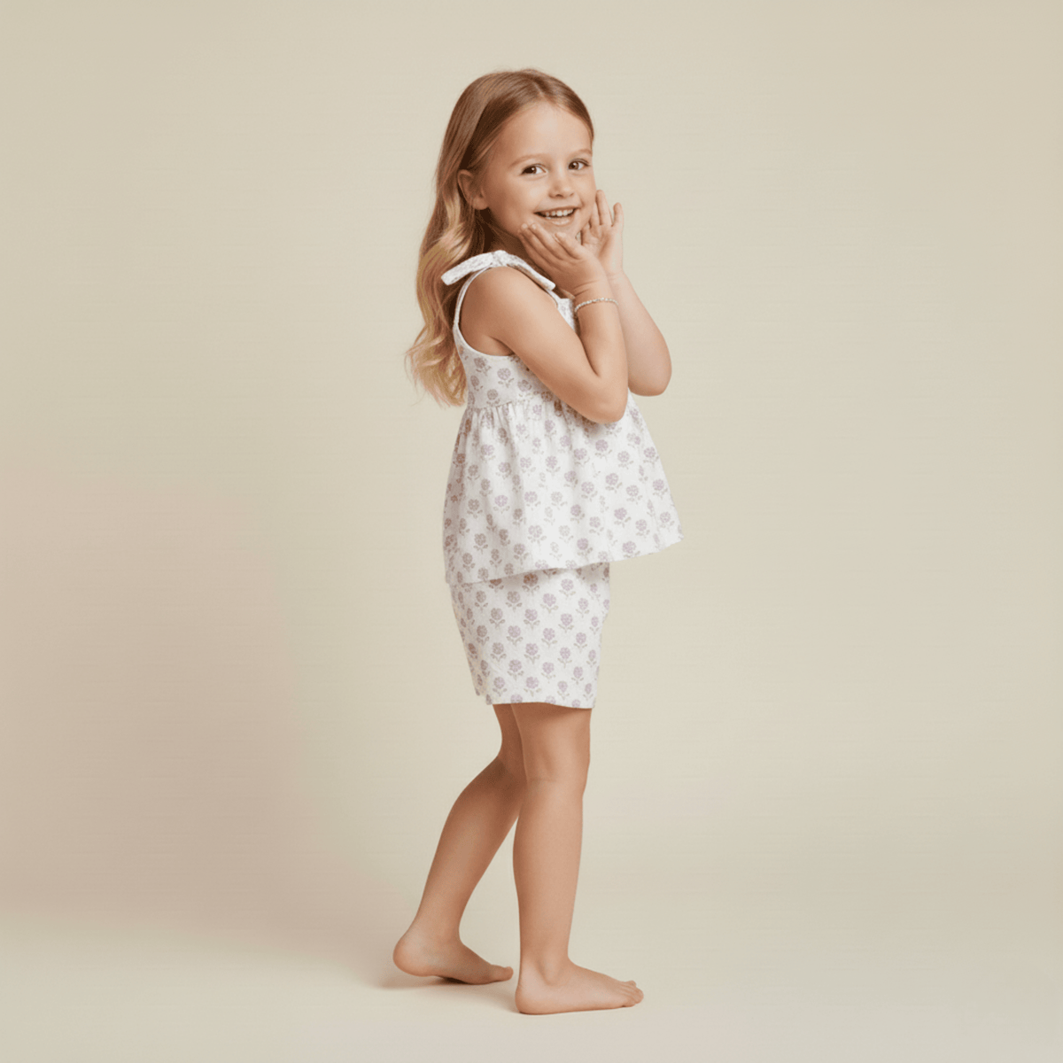Organic Tie Up Top & Shorts Set - Lavender - Clothing, Textile, Dress, Pink, Baby & Toddler Clothing | Everetts Place