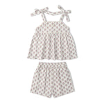 Makemake Organics Makemake Organics Tie Up Top And Shorts Set Organic Baby And Toddler Outfit For Sunny Days