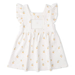 Makemake Organics Makemake Organics Toddler Dress Breathable Organic Interlock Cutout Back Lemons Print