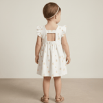Makemake Organics Makemake Organics Toddler Dress Breathable Organic Interlock Cutout Back Lemons Print