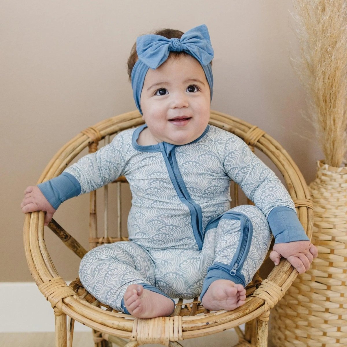 Little Joy Co. Making Waves Bamboo Zippy Romper For Babies 9 To 12 Months - Everetts Place Boutique - 