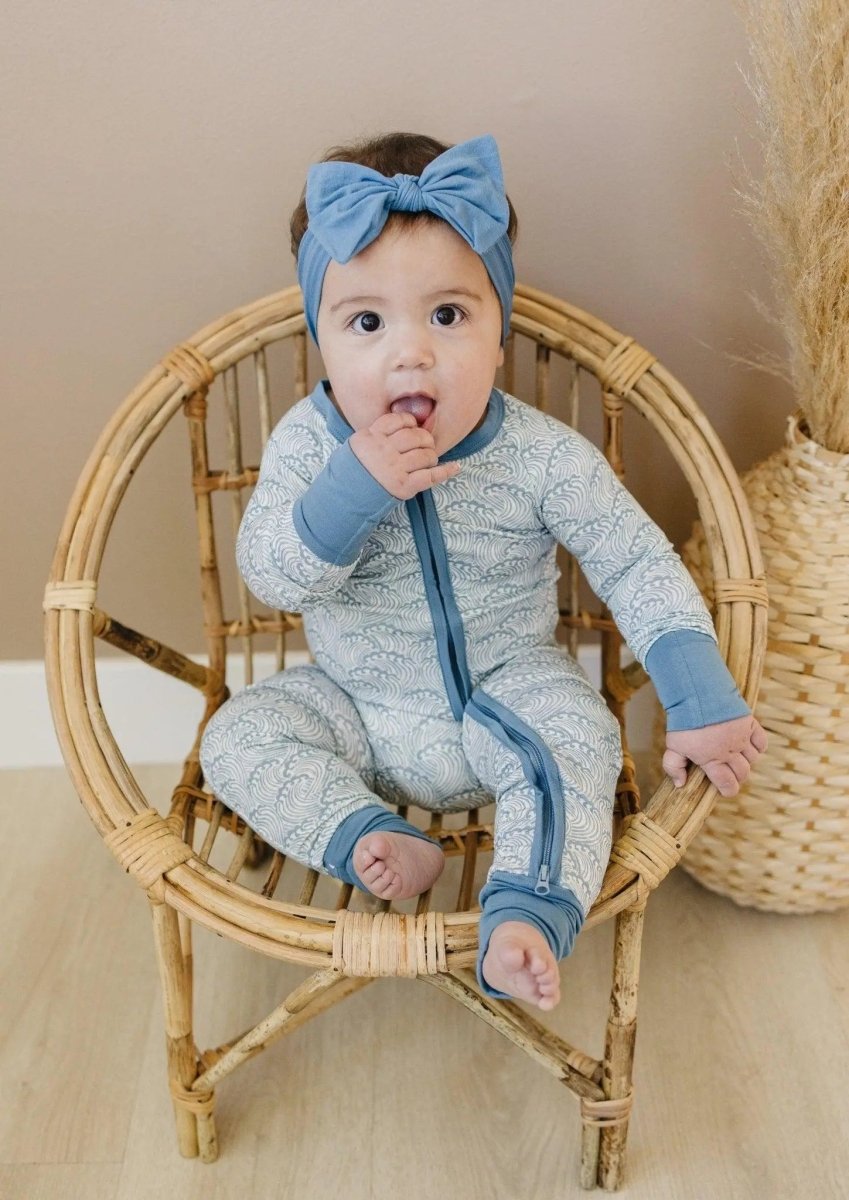 Little Joy Co. Making Waves Bamboo Zippy Romper For Babies 9 To 12 Months - Everetts Place Boutique - 