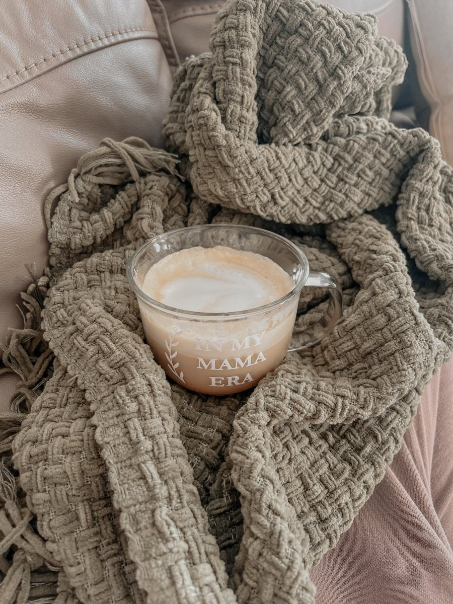 Little Mae & Co Mama Era Glass Latte Mug By Little Mae Co Clear View - Everetts Place Boutique - 