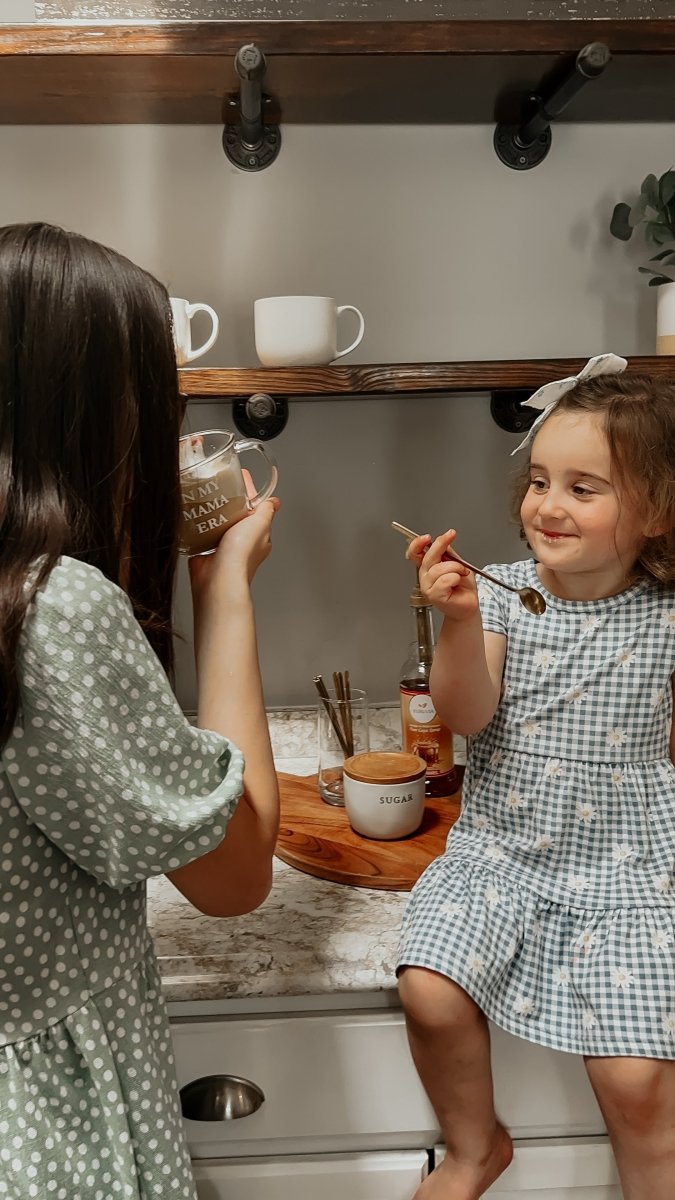 Little Mae & Co Mama Era Glass Latte Mug By Little Mae Co Clear View - Everetts Place Boutique - 