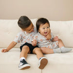 Little Joy Co. Mama Tattoo Hearts Bamboo Henley Romper for Babies - Everetts Place Boutique - 