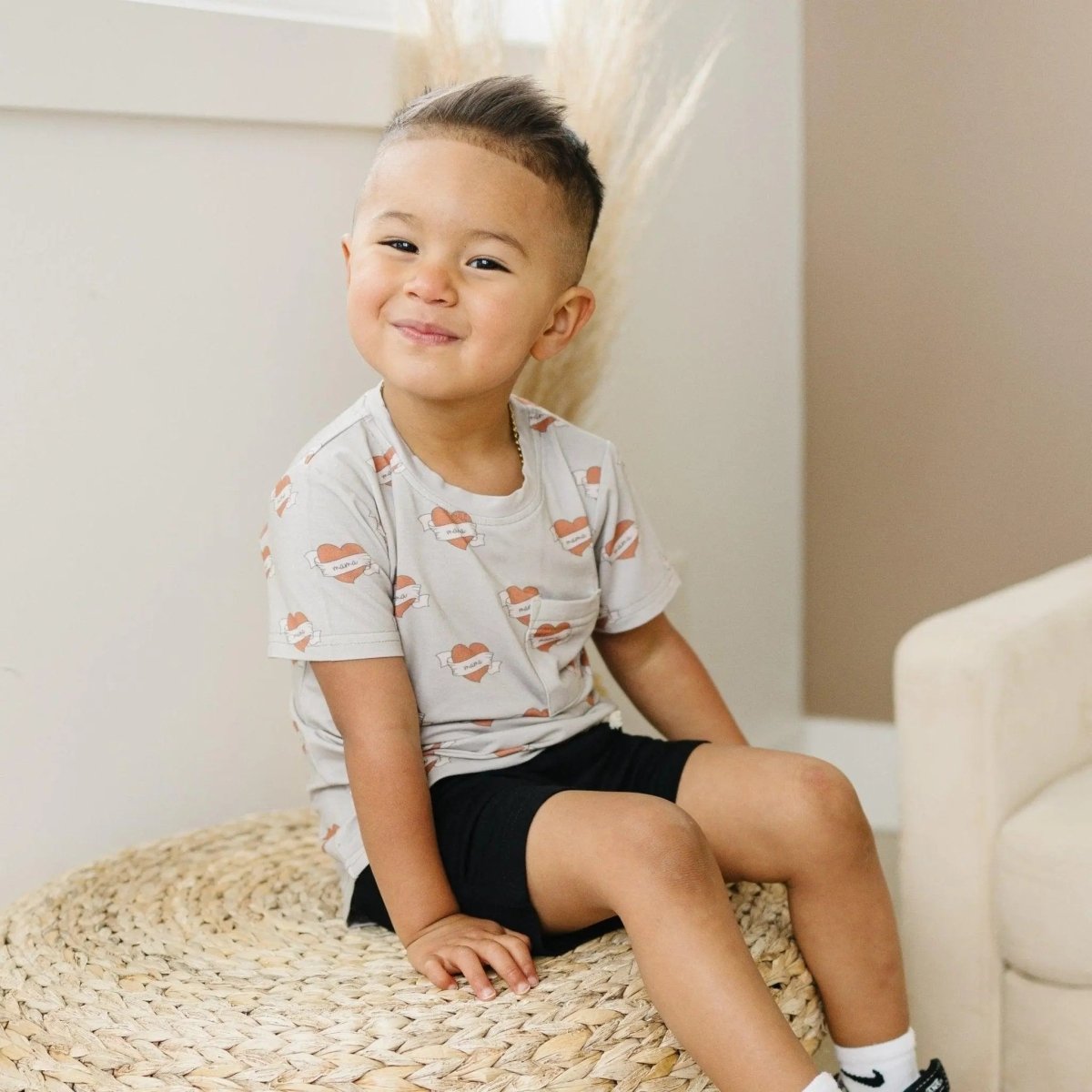 Little Joy Co. Mama Tattoo Hearts Bamboo Tee for Babies and Toddlers - Everetts Place Boutique - 