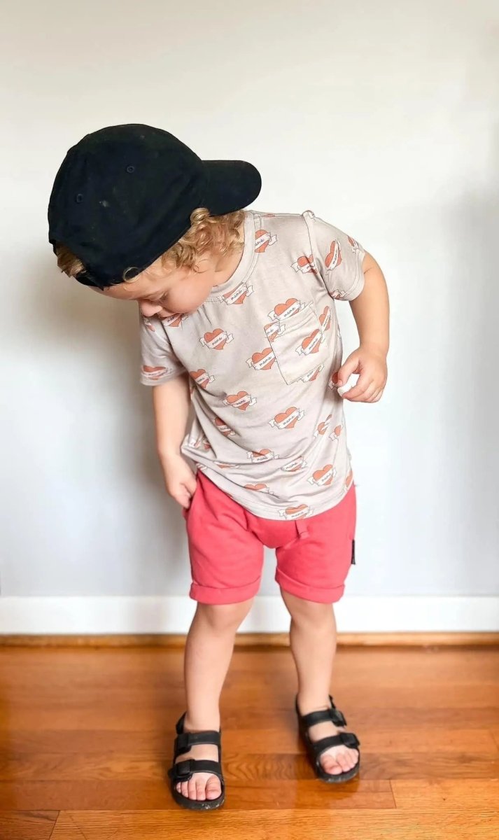 Little Joy Co. Mama Tattoo Hearts Bamboo Tee for Babies and Toddlers - Everetts Place Boutique - 