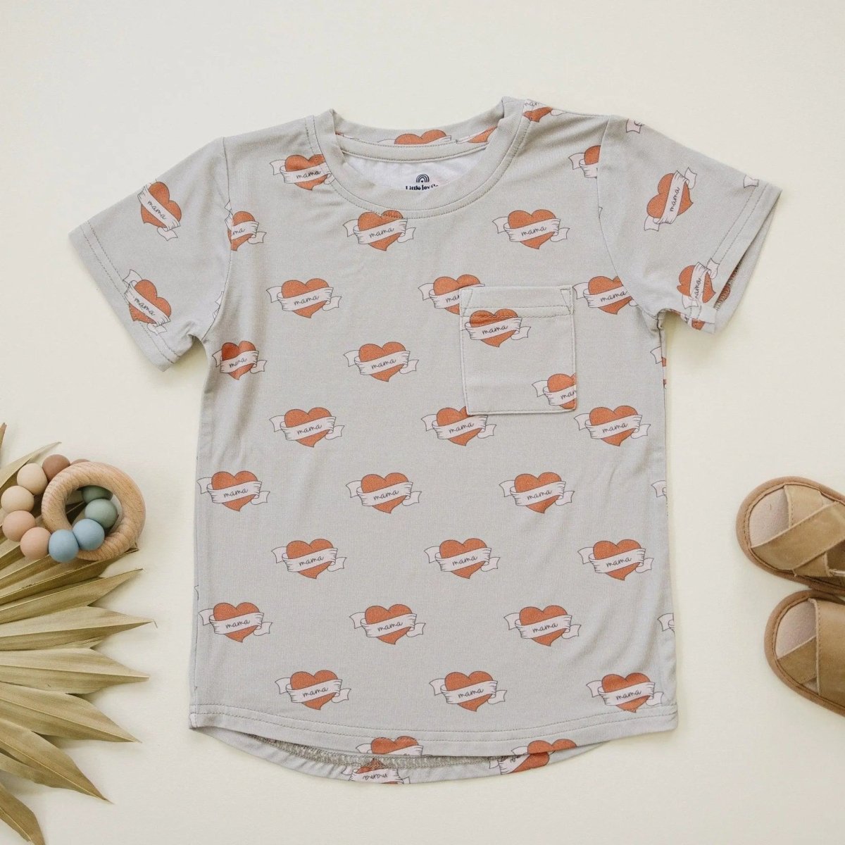 Little Joy Co. Mama Tattoo Hearts Bamboo Tee for Babies and Toddlers - Everetts Place Boutique - 