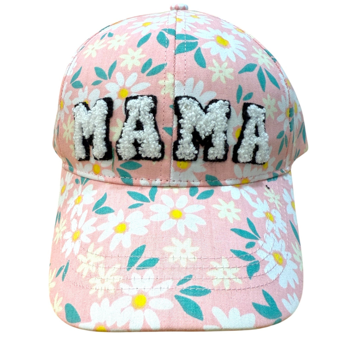Mama Pink Hat | Adjustable Embroidered Mom Cap | Cute Everyday Mom Hat by Rayn’s Tiny Stitches