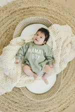 Little Joy Co. Mama's Boy Oversized Sweatshirt Romper With Snaps At Crotch - Everetts Place Boutique - 